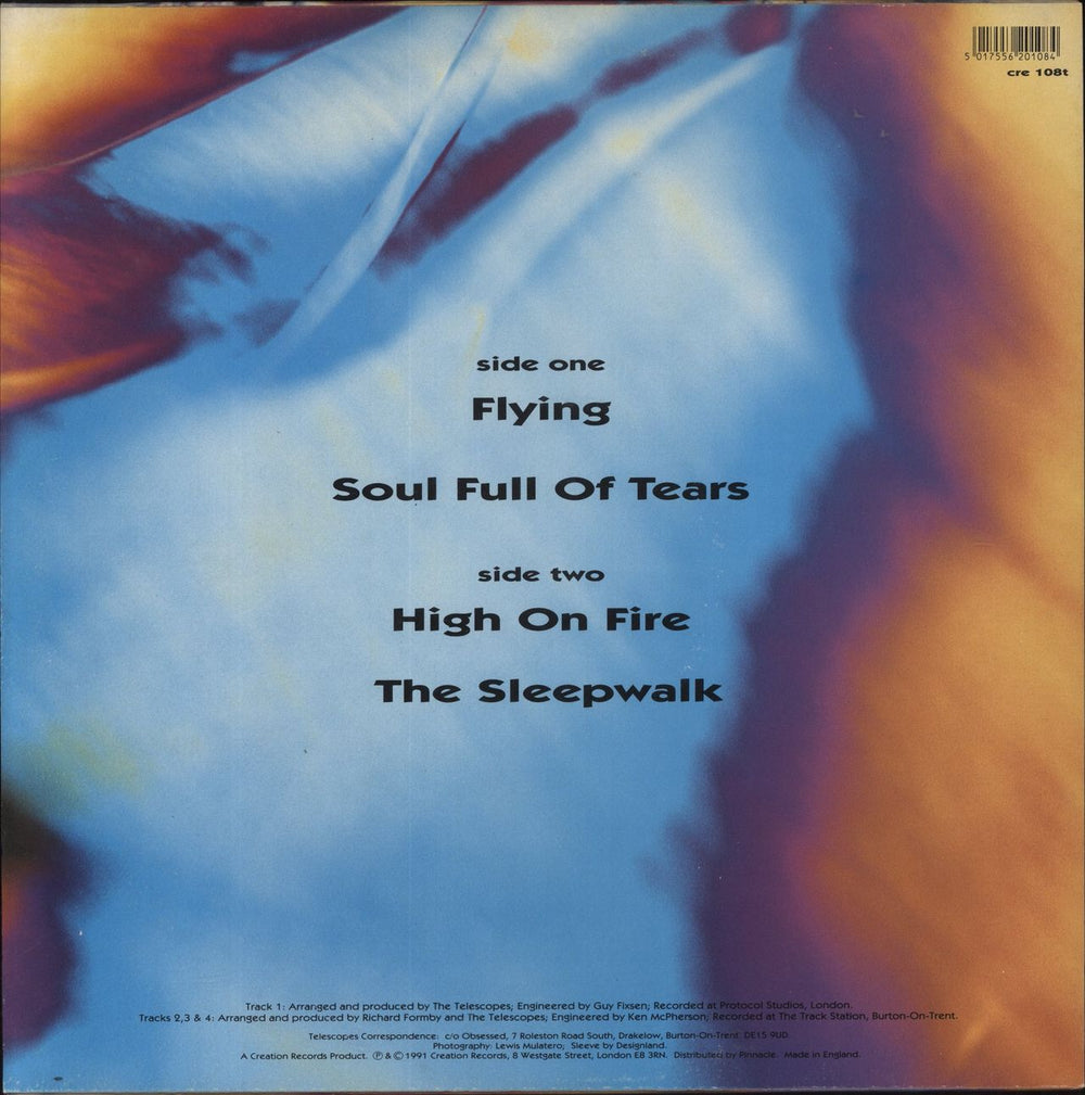 The Telescopes Flying UK 12" vinyl single (12 inch record / Maxi-single) 5017556201084