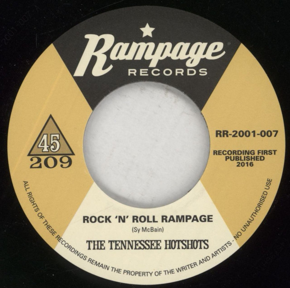 The Tennessee Hotshots Rock 'N' Roll Rampage UK 7" vinyl single (7 inch record / 45) 8IO07RO853121