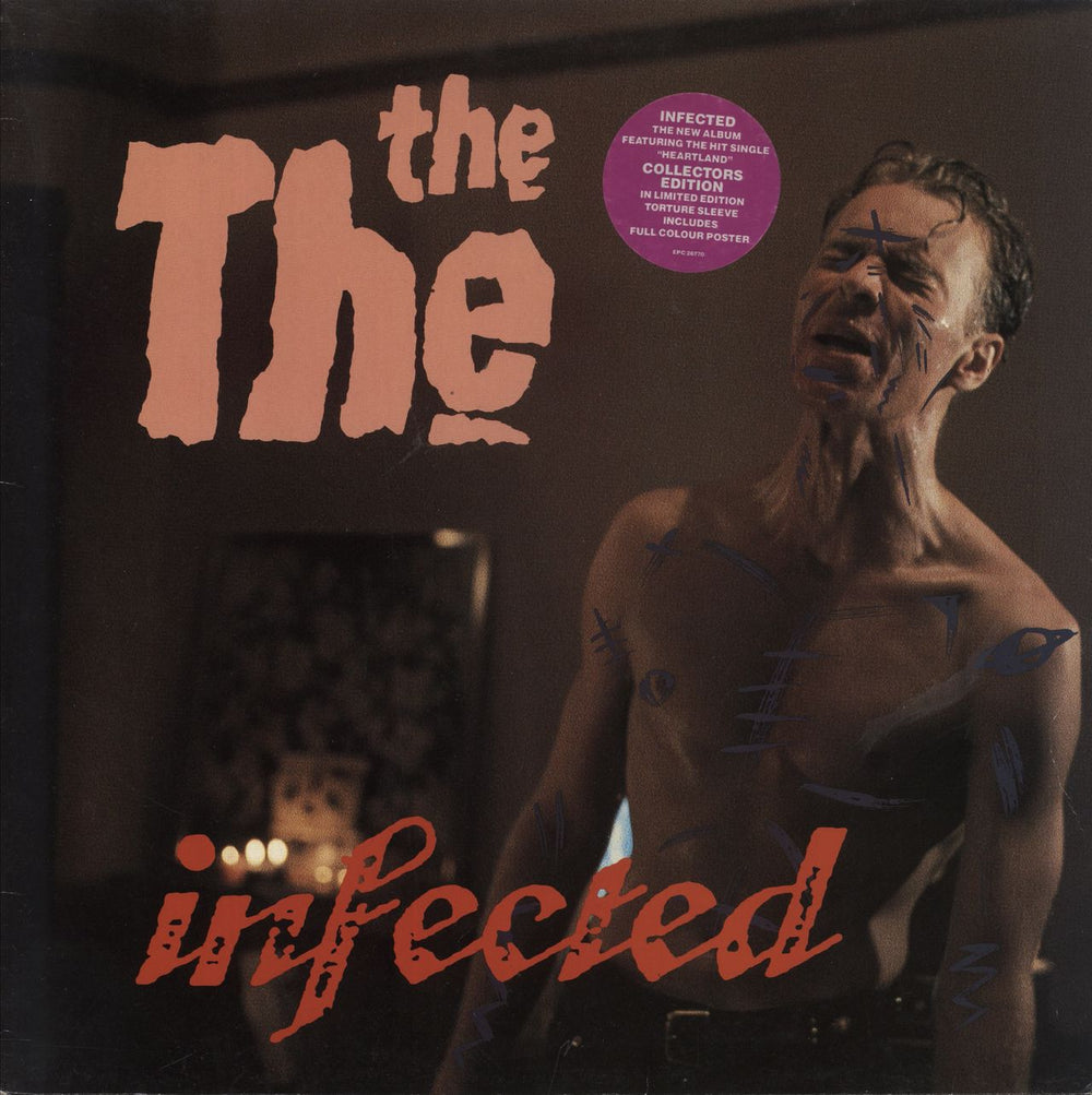 The The Infected - Hype-stickered Torture Sleeve + Poster UK vinyl LP album (LP record) EPC26770