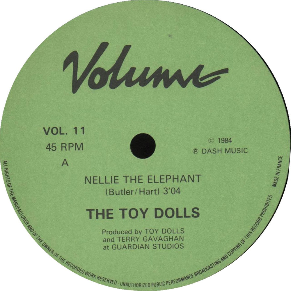 The Toy Dolls (70s) Nellie The Elephant - 1st UK 7" vinyl single (7 inch record / 45) TYD07NE103358