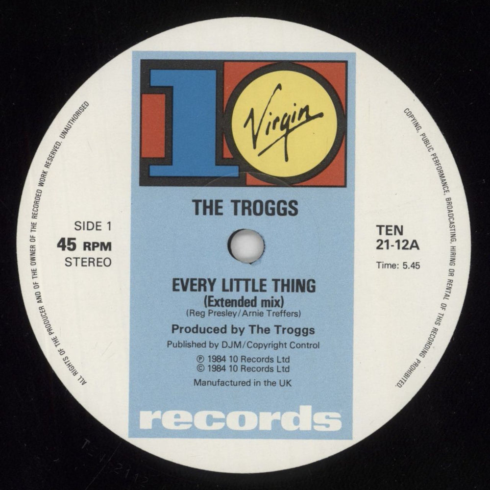 The Troggs Every Little Thing UK 12" vinyl single (12 inch record / Maxi-single) TRG12EV448380