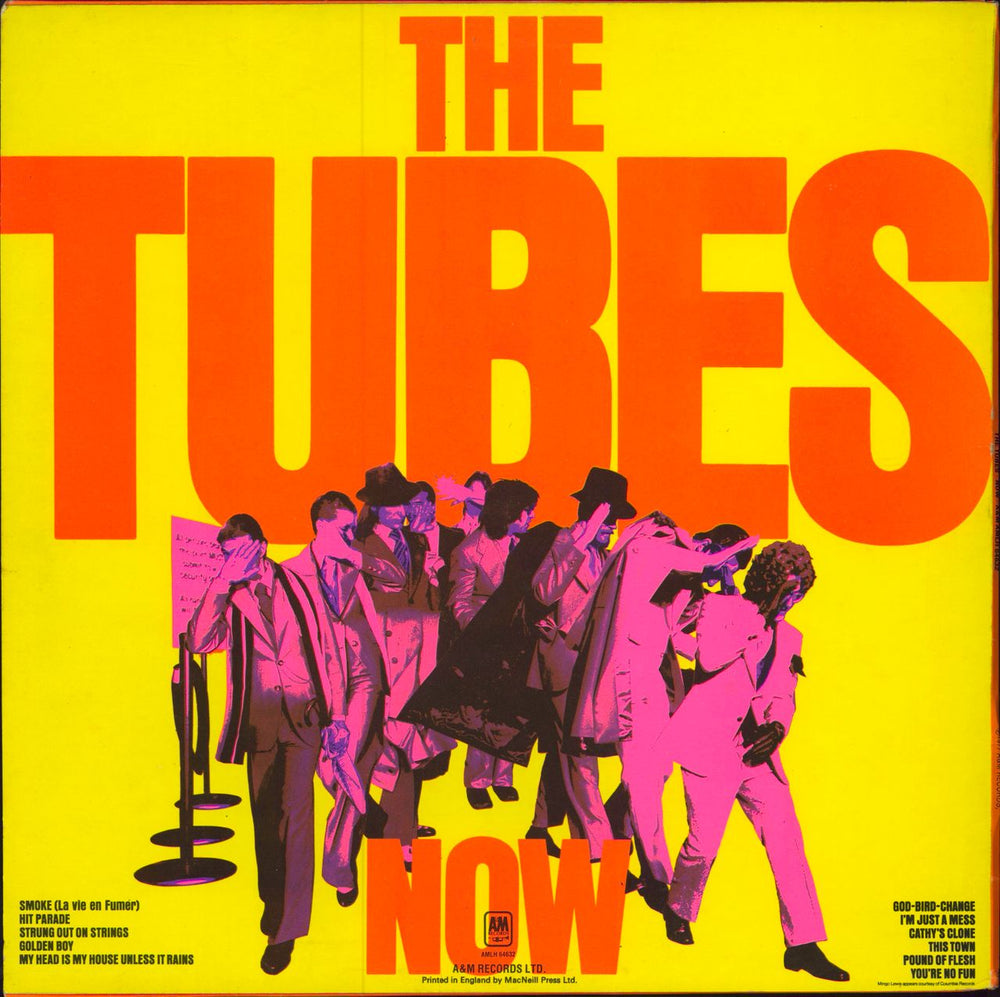 The Tubes Now UK vinyl LP album (LP record)