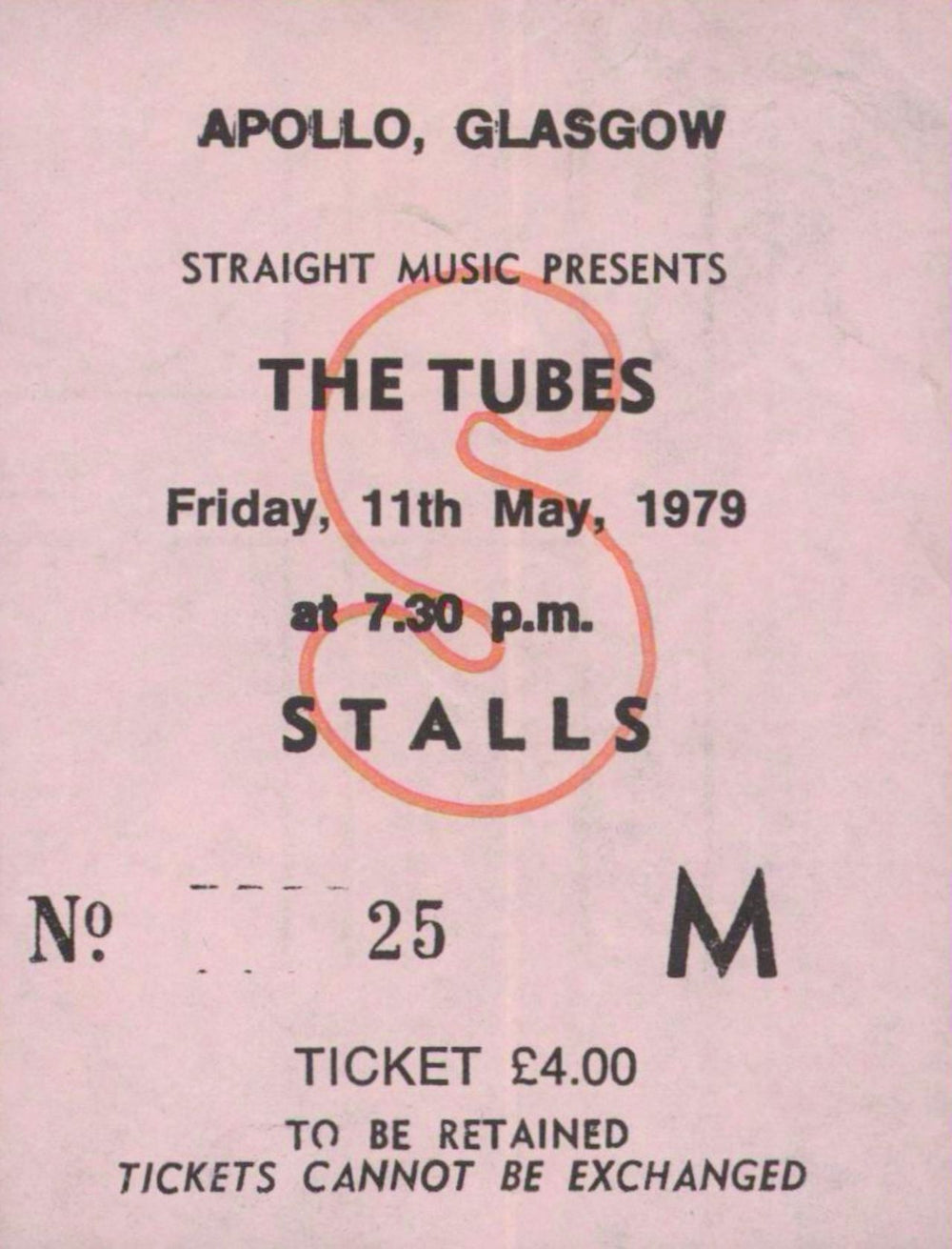 The Tubes On Tour + Ticket Stub UK tour programme