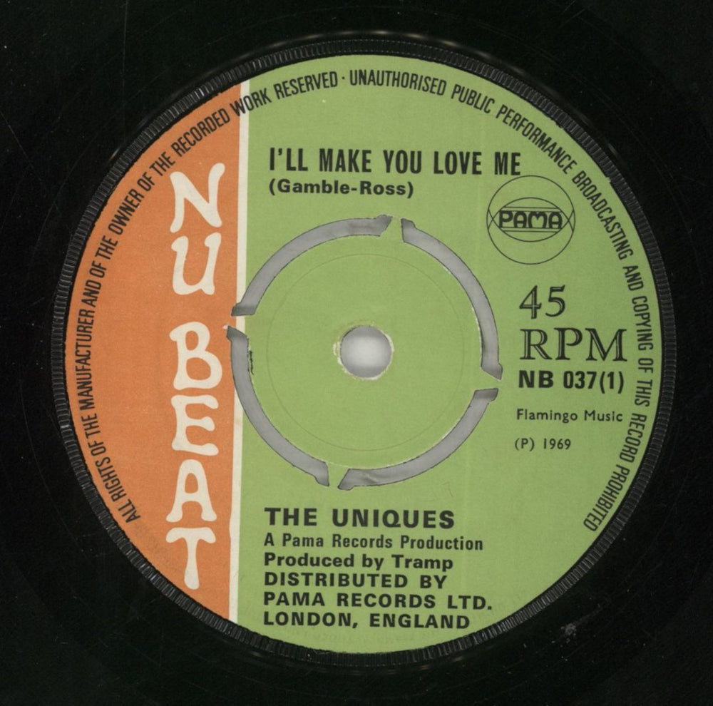 The Uniques I'll Make You Love Me UK 7" vinyl single (7 inch record / 45) NB037