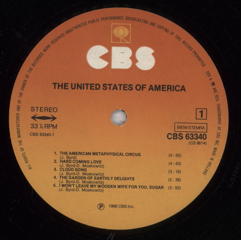 The United States Of America The United States Of America UK vinyl LP album (LP record) AM6LPTH840906