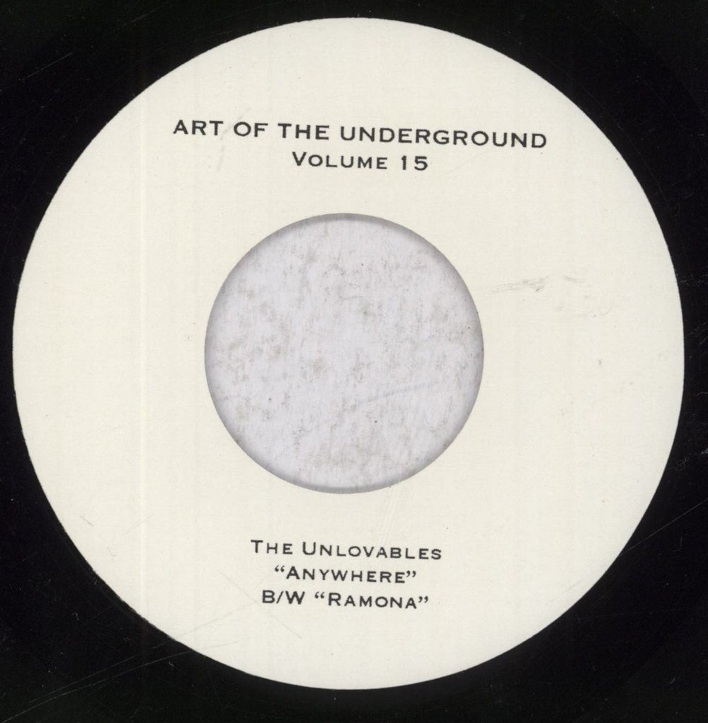 The Unlovables Art Of The Underground Single Series Volume 15 US 7" vinyl single (7 inch record / 45) 7L507AR842243