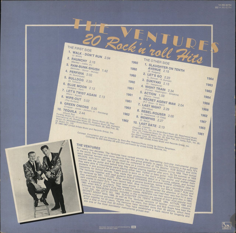 The Ventures 20 Rock 'N' Roll Hits German vinyl LP album (LP record)