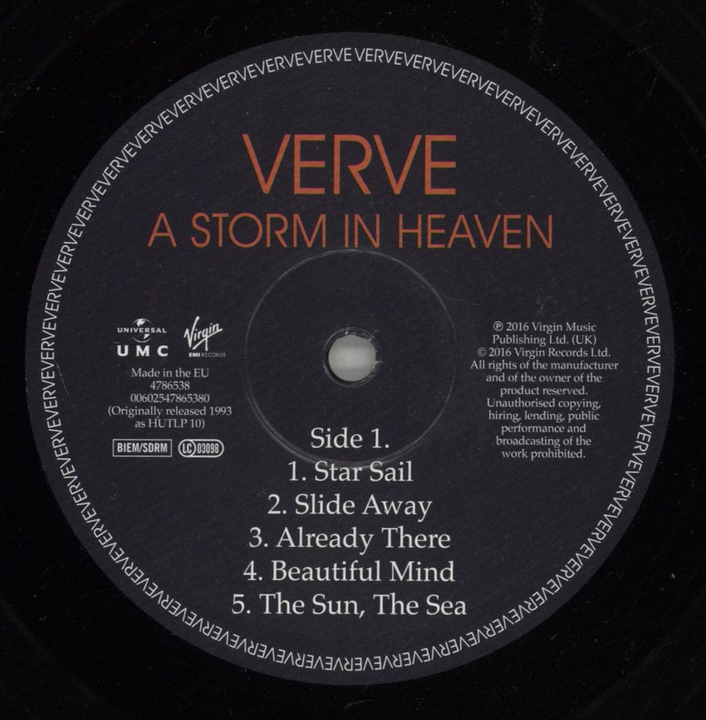 The Verve A Storm In Heaven - 180gram Vinyl UK vinyl LP album (LP record) VVELPAS874680