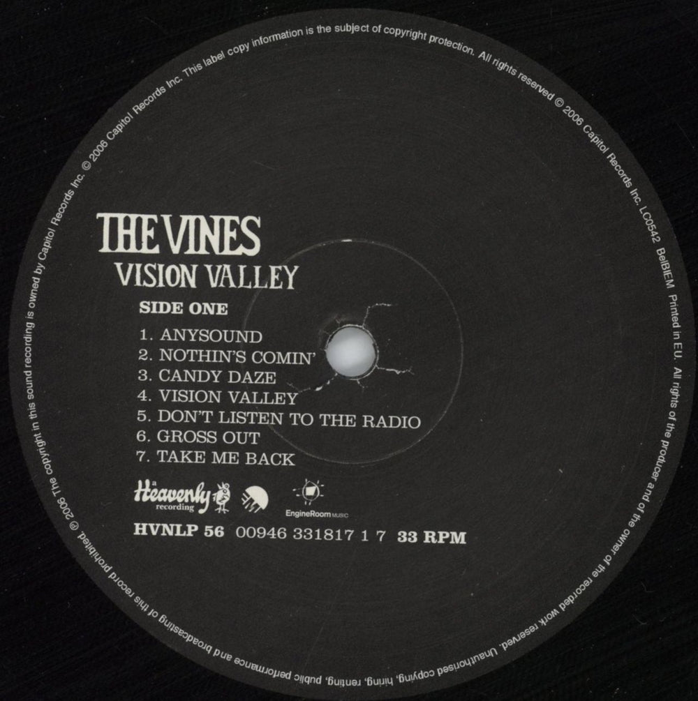 The Vines Vision Valley UK vinyl LP album (LP record) VNELPVI353768