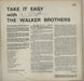 The Walker Brothers Take It Easy With The Walker Brothers - Autographed UK vinyl LP album (LP record) TWBLPTA665400