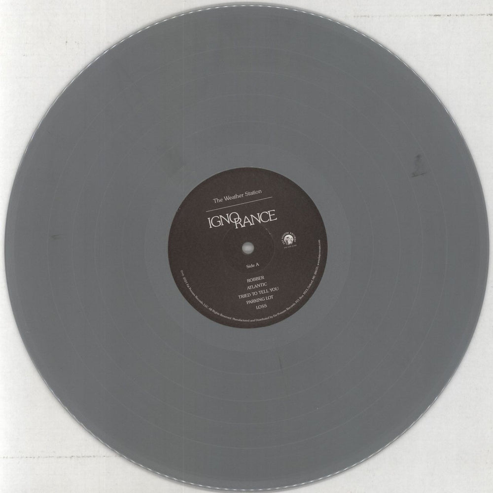 The Weather Station Ignorance - Silver Vinyl UK vinyl LP album (LP record) 802LPIG858662