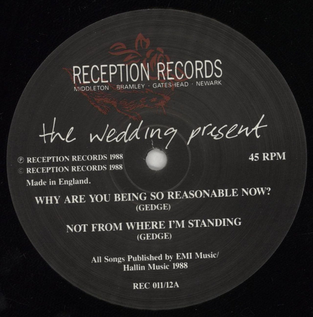 The Wedding Present Why Are You Being So Reasonable Now? UK 12" vinyl single (12 inch record / Maxi-single) TWP12WH177728