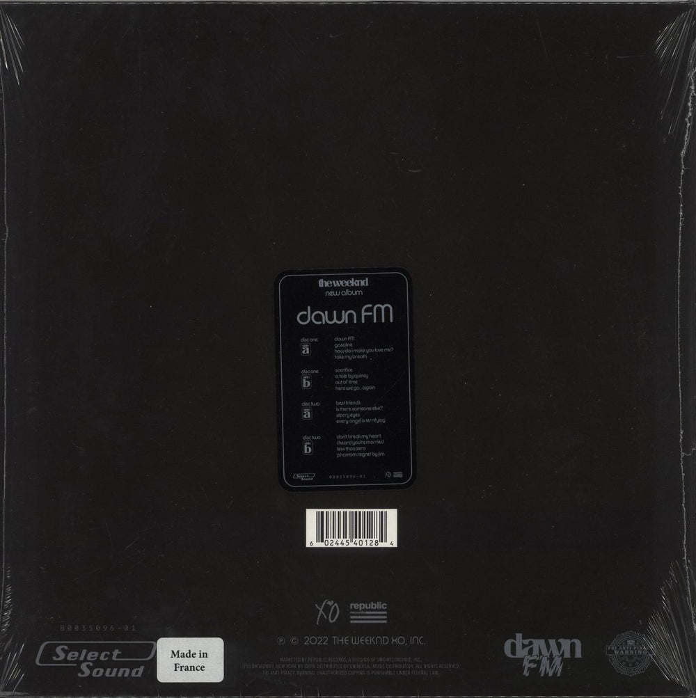 The Weeknd Dawn Fm - Sealed French 2-LP vinyl record set (Double LP Album)
