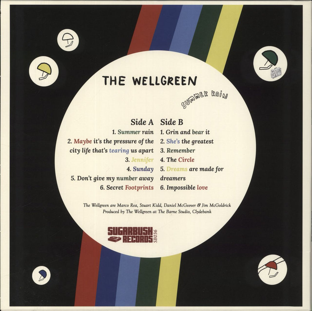 The Wellgreen Summer Rain - Green Vinyl UK vinyl LP album (LP record)