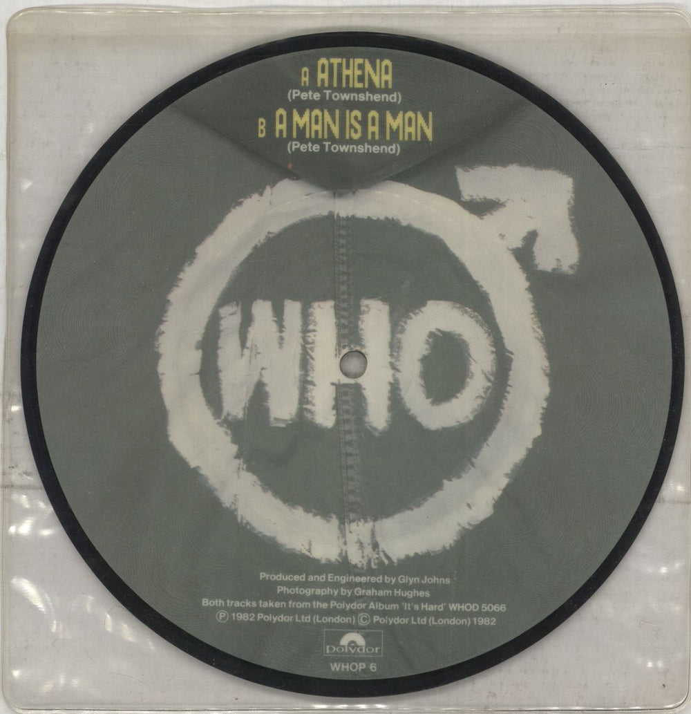 The Who Athena UK 7" vinyl picture disc (7 inch picture disc single)