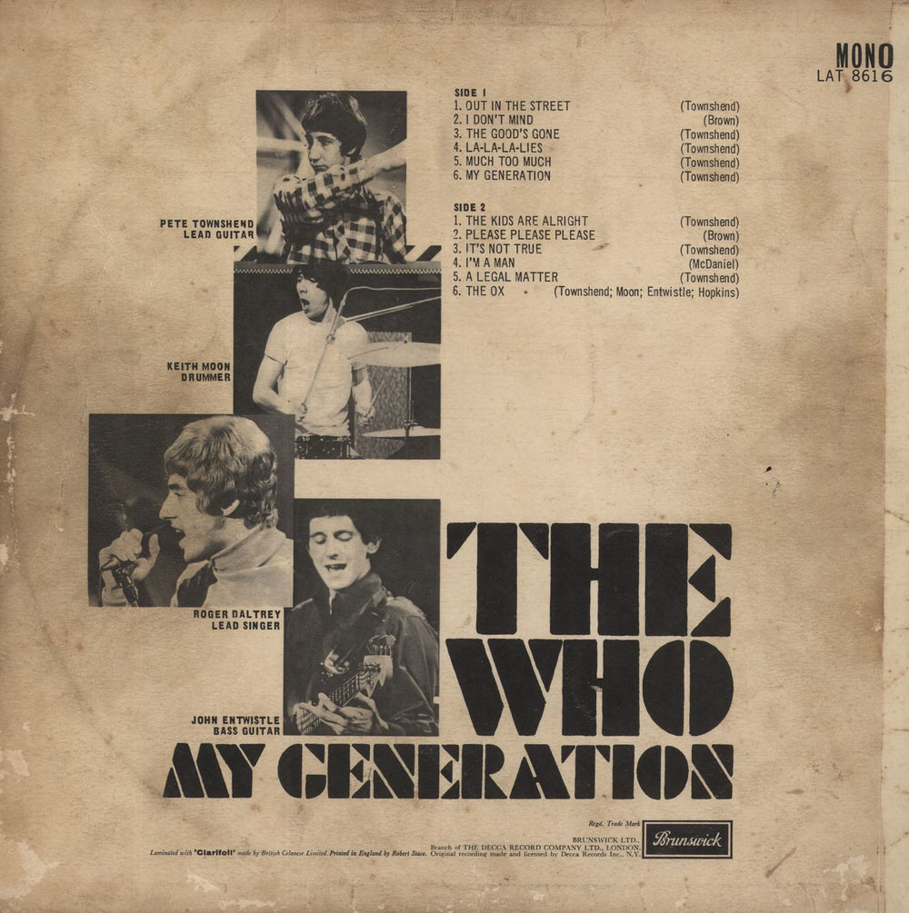 The Who My Generation - 1st - Good UK vinyl LP album (LP record)