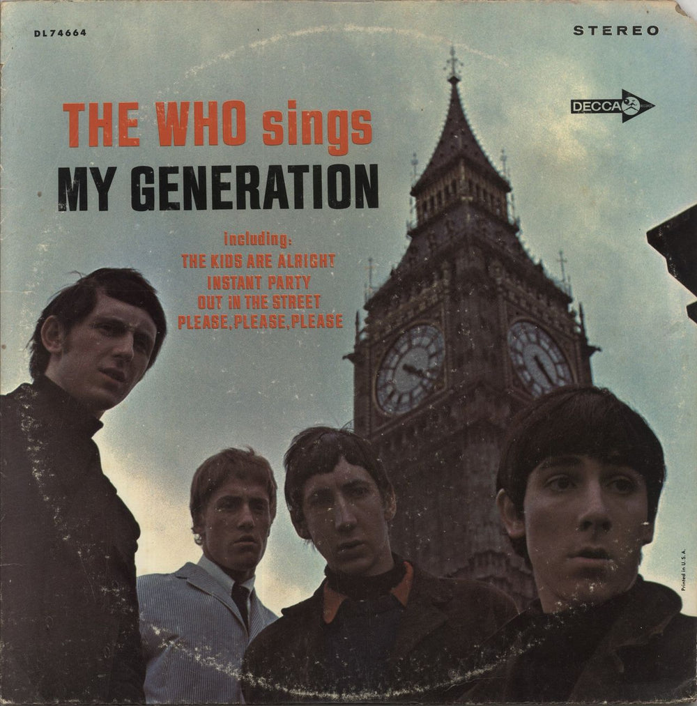 The Who My Generation - 2nd US vinyl LP album (LP record) DL74664