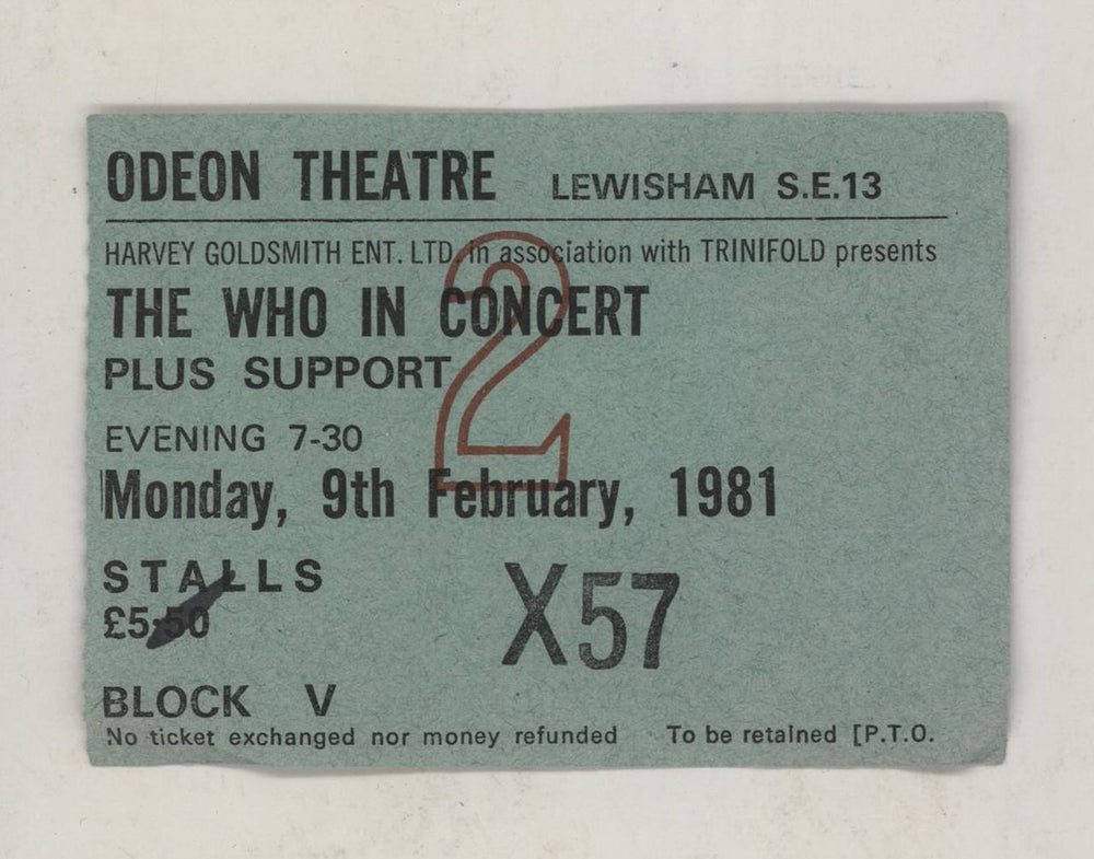 The Who The Who 1981 + ticket stub UK tour programme WHOTRTH340858