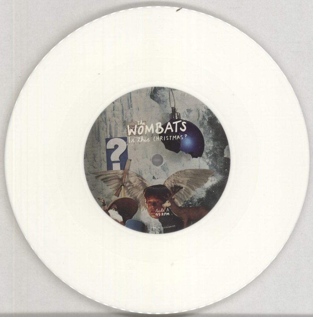 The Wombats Is This Christmas? - White Vinyl UK 7" vinyl single (7 inch record / 45) TWZ07IS455855