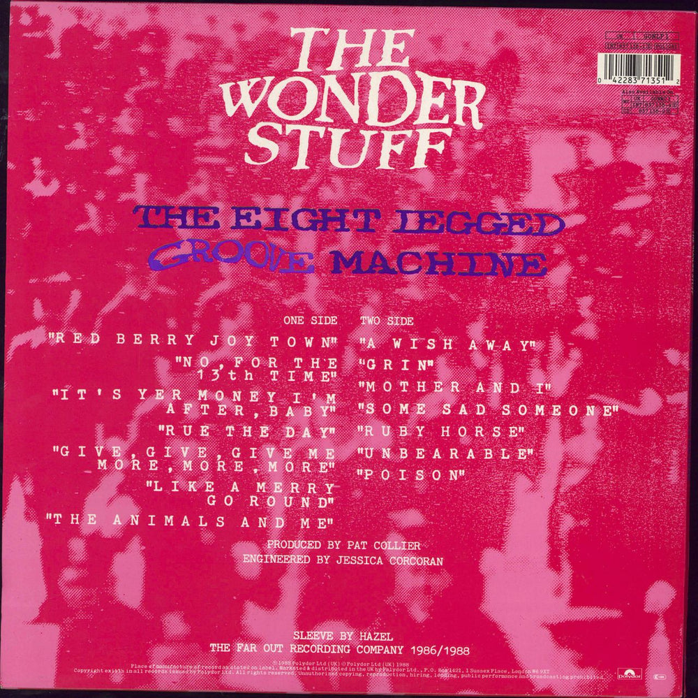 The Wonder Stuff The Eight Legged Groove Machine UK vinyl LP album (LP record) 042283713512