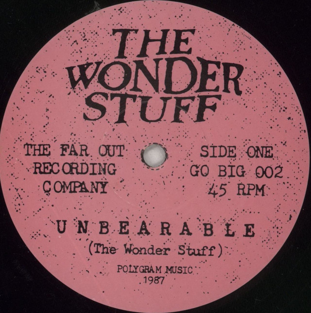 The Wonder Stuff Unbearable UK 12" vinyl single (12 inch record / Maxi-single) WON12UN17313