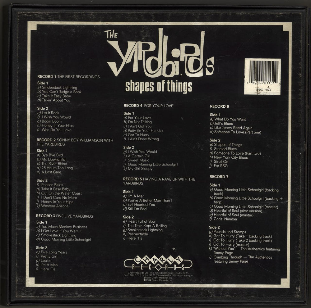 The Yardbirds Shapes Of Things - EX UK Vinyl Box Set YDBVXSH242989