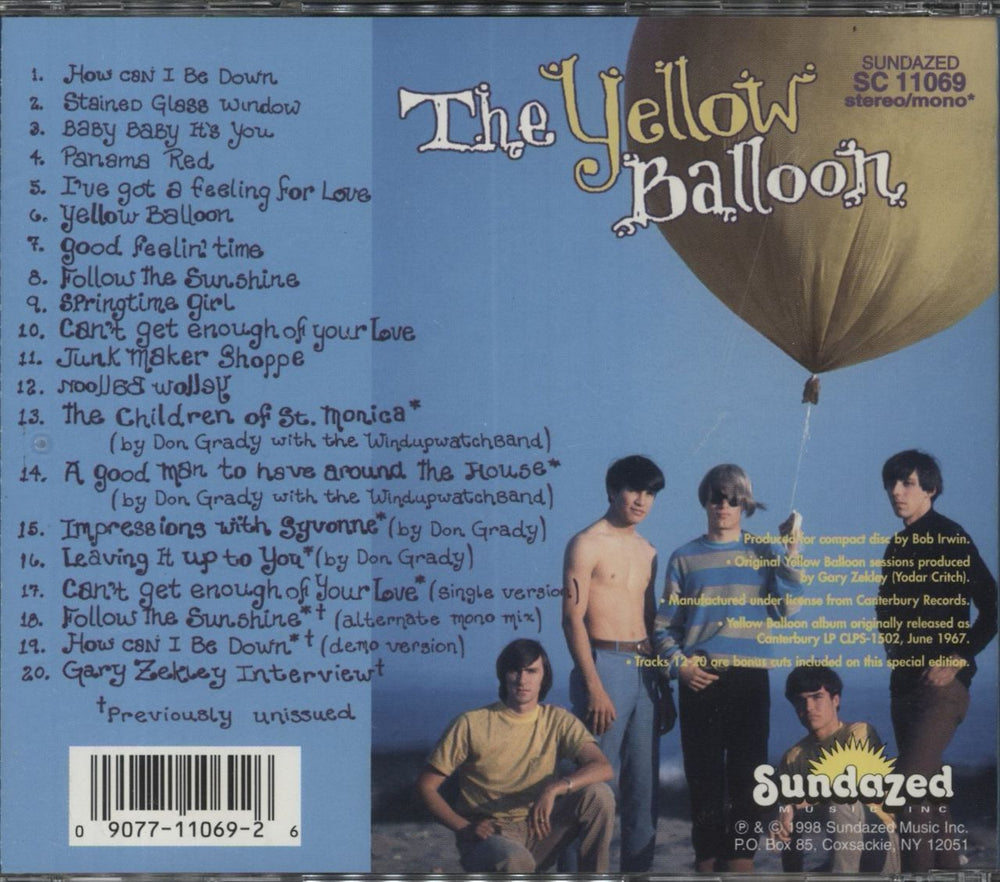 The Yellow Balloon The Yellow Balloon US CD album (CDLP)