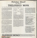 Thelonious Monk Thelonious Himself US vinyl LP album (LP record)