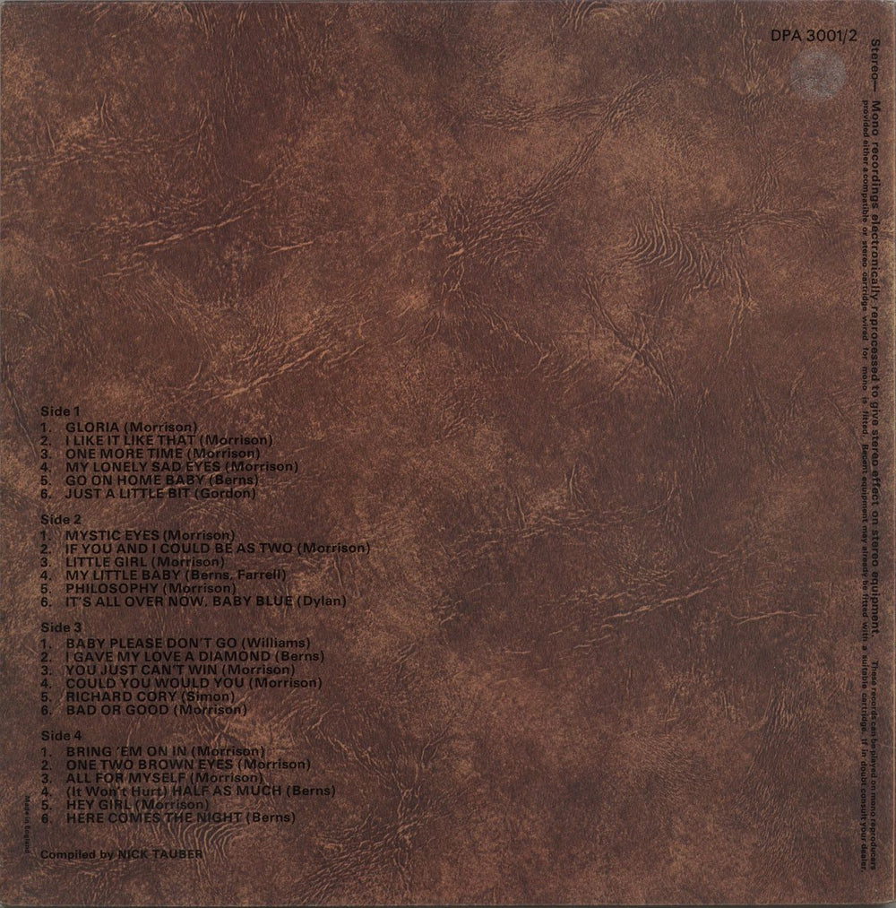 Them Them Featuring Van Morrison - EX UK 2-LP vinyl record set (Double LP Album)