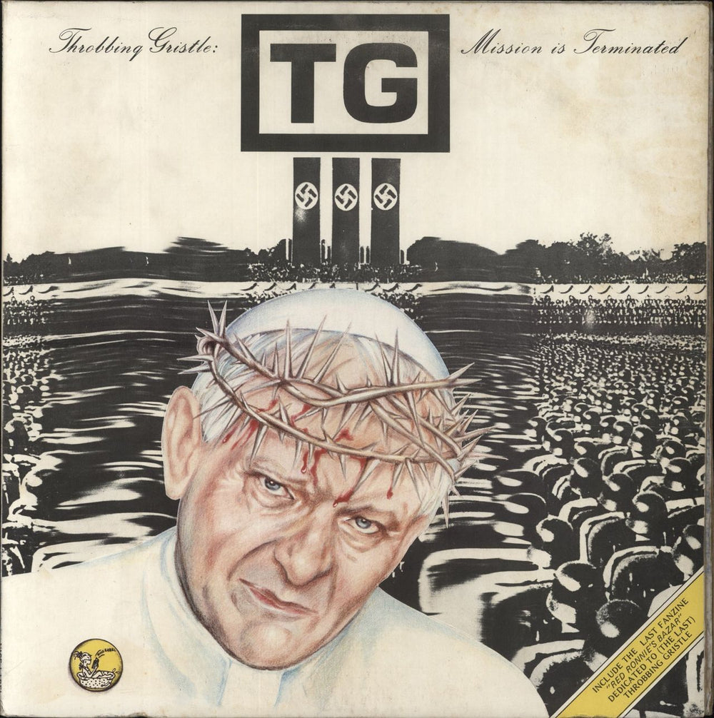 Throbbing Gristle Mission Is Terminated + Nice Tracks LP Italian 2-LP vinyl record set (Double LP Album) EX39LY2