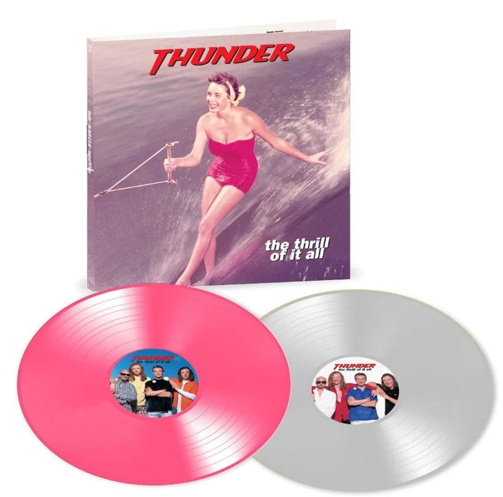 Thunder The Thrill Of It All - Pink & Clear Vinyl - Sealed UK 2-LP vinyl record set (Double LP Album) BMGCAT787DLPX