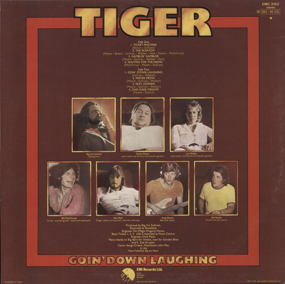 Tiger (70s) Goin' Down Laughing UK vinyl LP album (LP record)