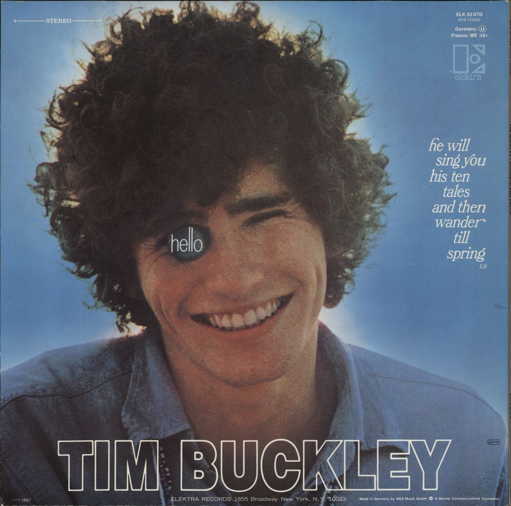 Tim Buckley Goodbye And Hello - 3rd German vinyl LP album (LP record)