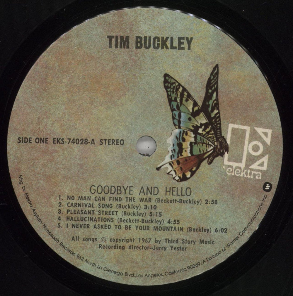 Tim Buckley Goodbye And Hello - 3rd US vinyl LP album (LP record) TBKLPGO311200