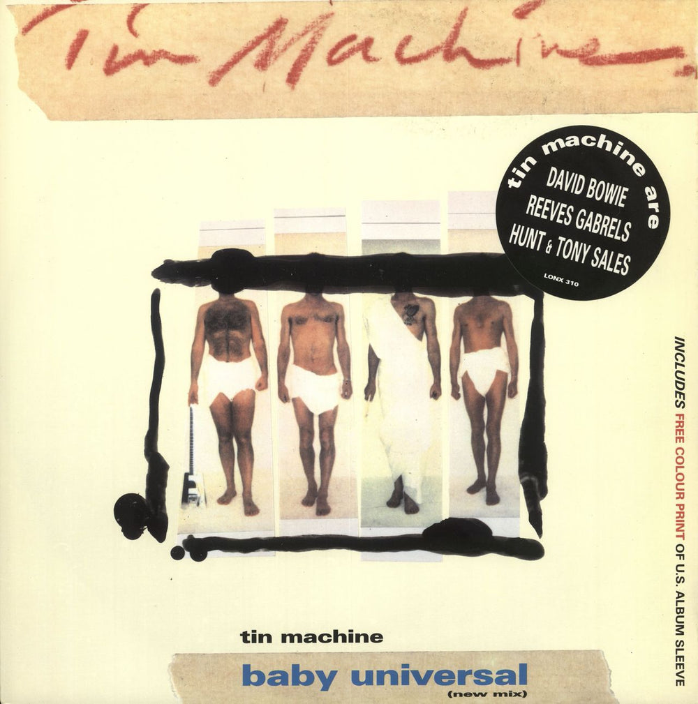 Tin Machine Baby Universal + Colour Print UK 12" vinyl single (12 inch record / Maxi-single) LONX310