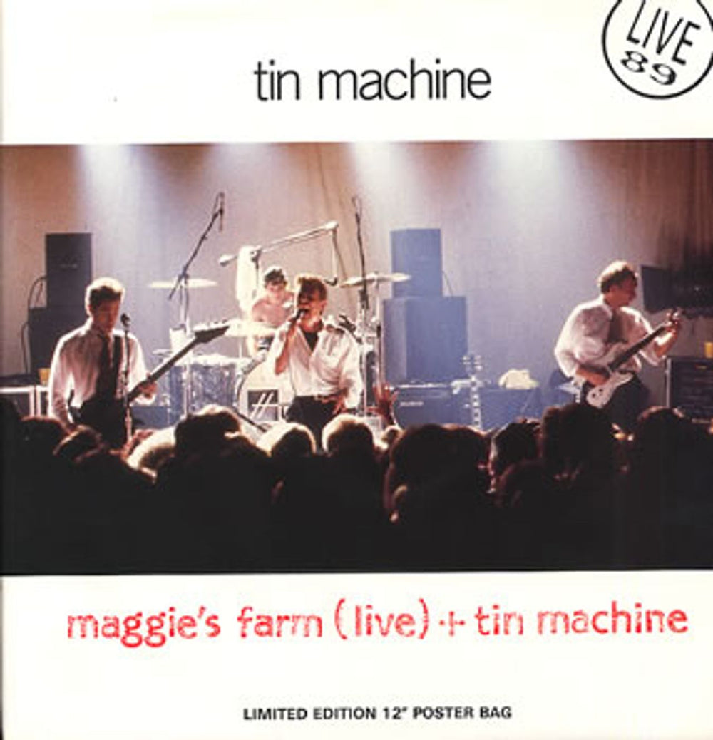 Tin Machine Tin Machine - Poster Sleeve UK 12" vinyl single (12 inch record / Maxi-single) 12MTP73