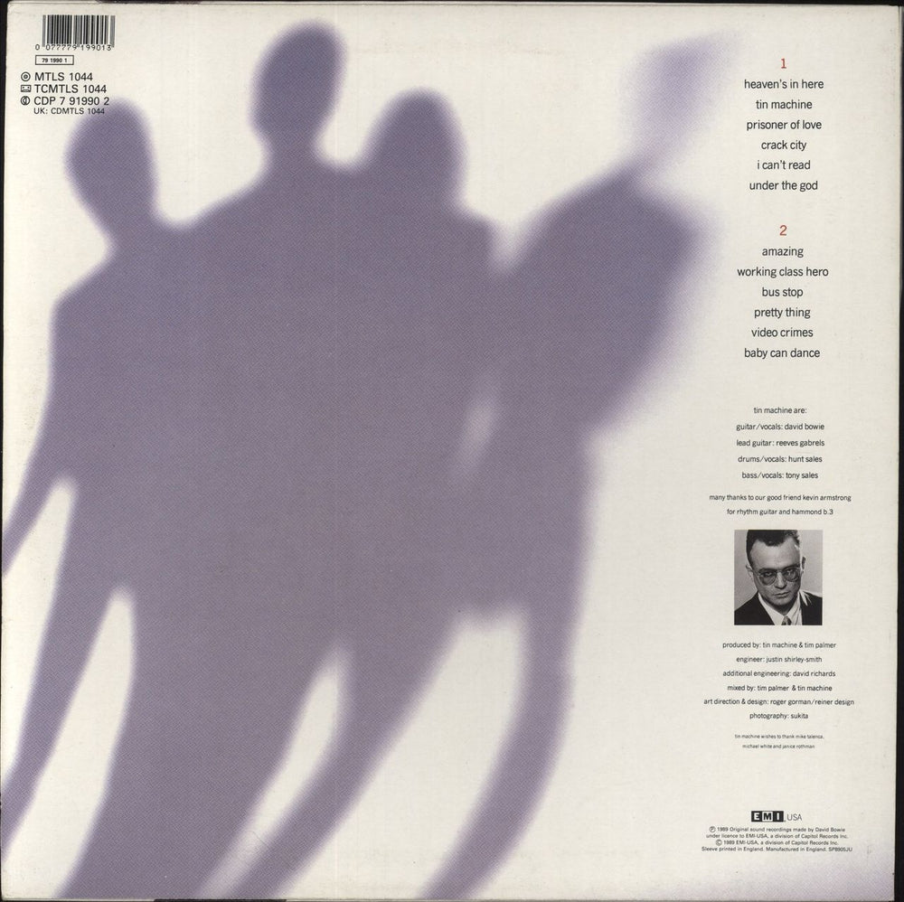 Tin Machine Tin Machine - VG UK vinyl LP album (LP record) 077779199013