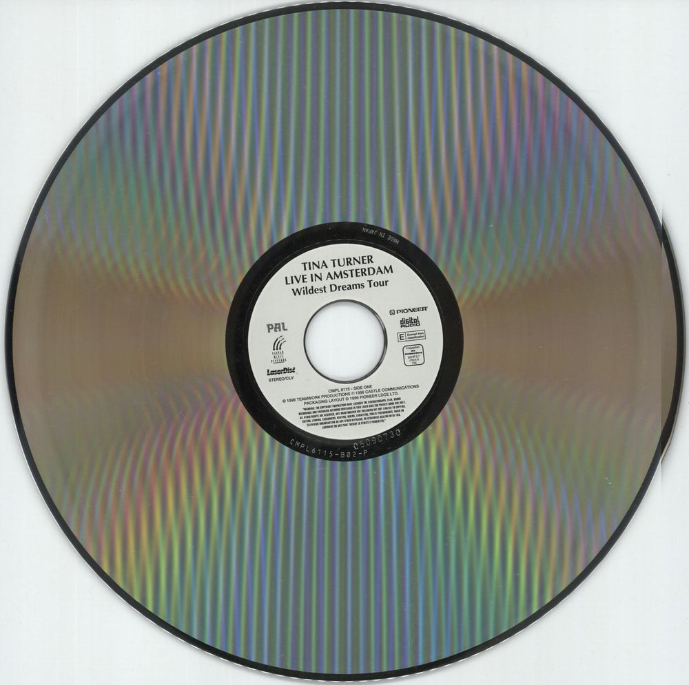 Tina Turner Live In Amsterdam UK laserdisc / lazerdisc TURLZLI262585