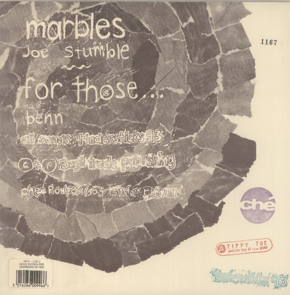Tindersticks Marbles UK 10" vinyl single (10 inch record) 5016266009966