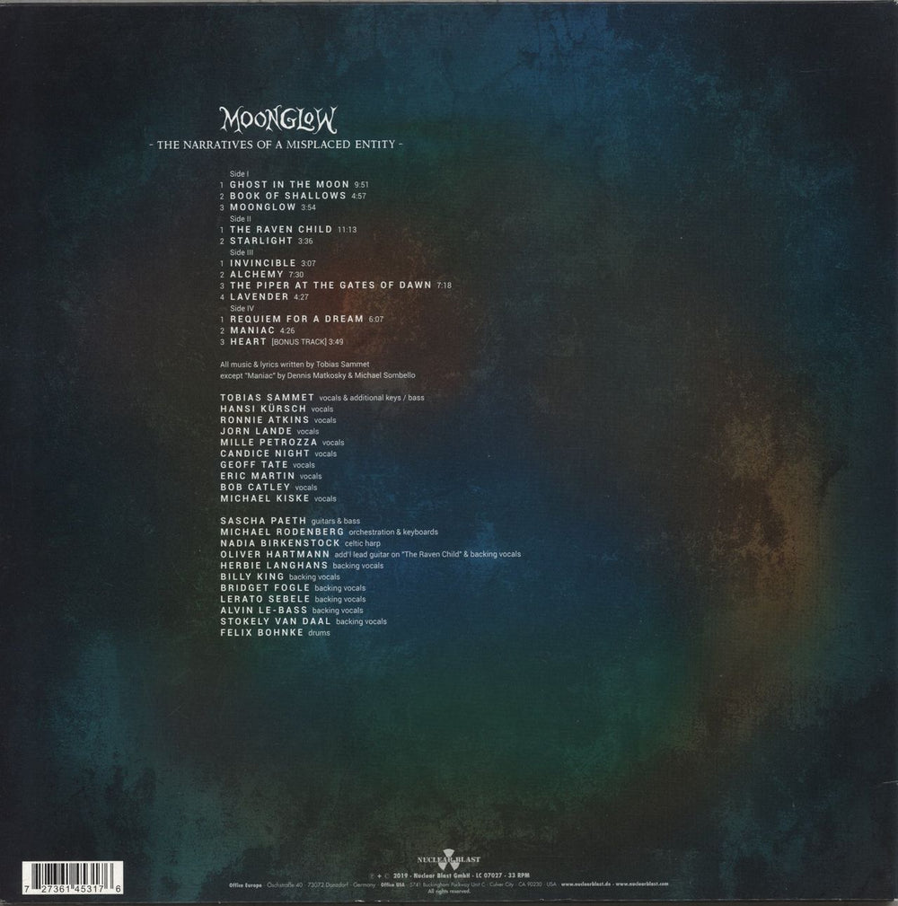 Tobias Sammet Moonglow - Double Picture Disc German picture disc LP (vinyl picture disc album) 727361453176