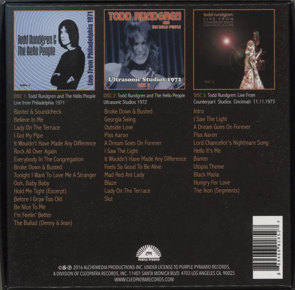 Todd Rundgren Box O' Todd UK CD Album Box Set 889466018527