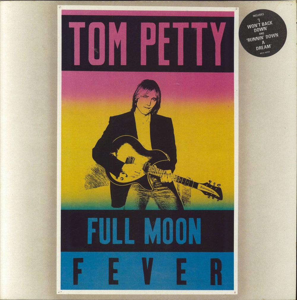 Tom Petty & The Heartbreakers Full Moon Fever - EX - Hype Sticker UK vinyl LP album (LP record) MCG6034