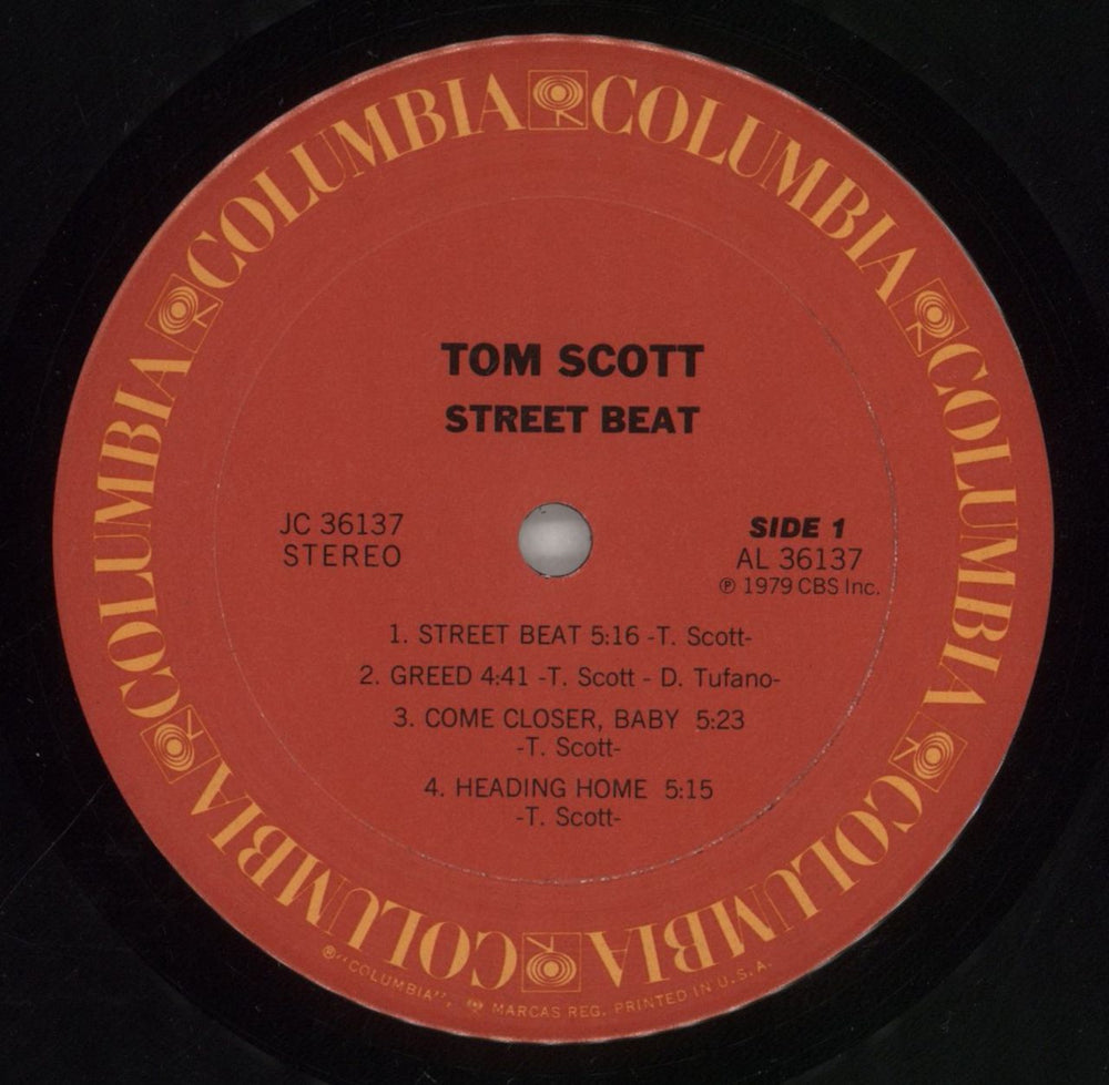 Tom Scott Street Beat US vinyl LP album (LP record) S6TLPST683292
