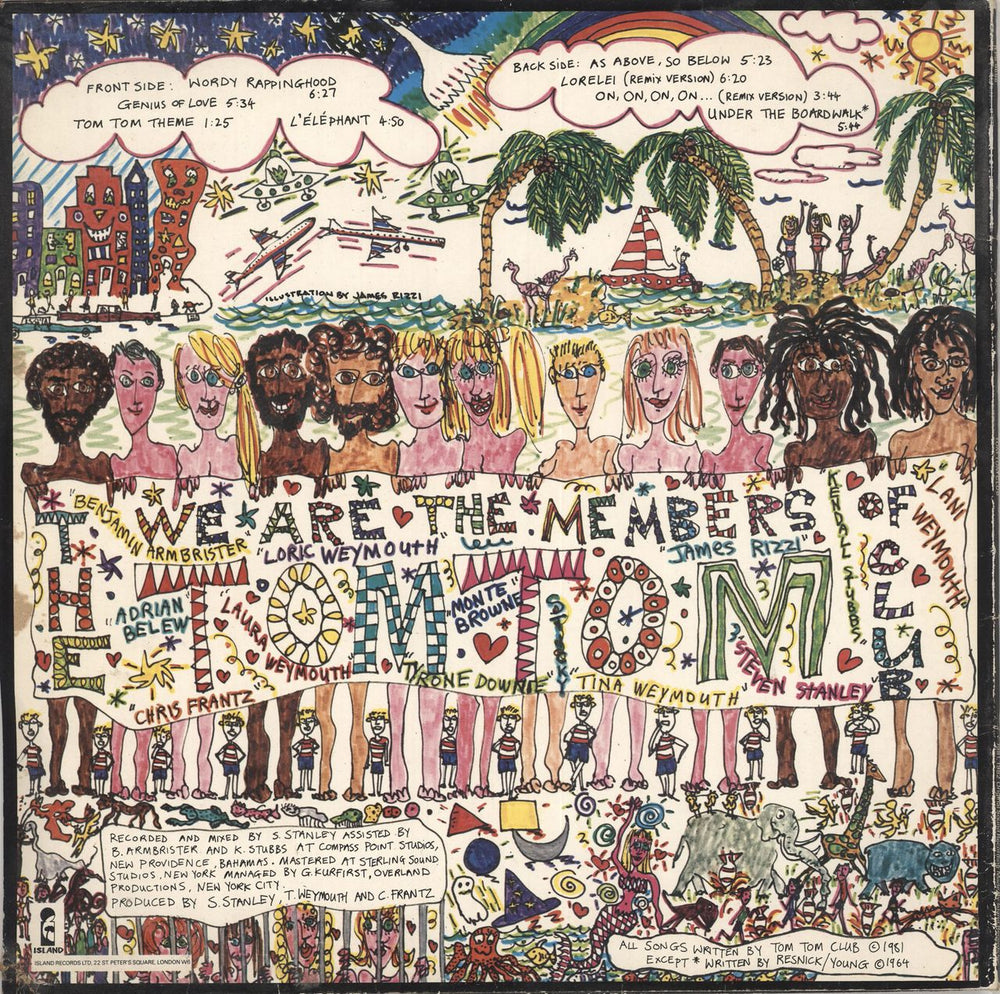 Tom Tom Club Tom Tom Club - 2nd - Hype Stickered UK vinyl LP album (LP record)