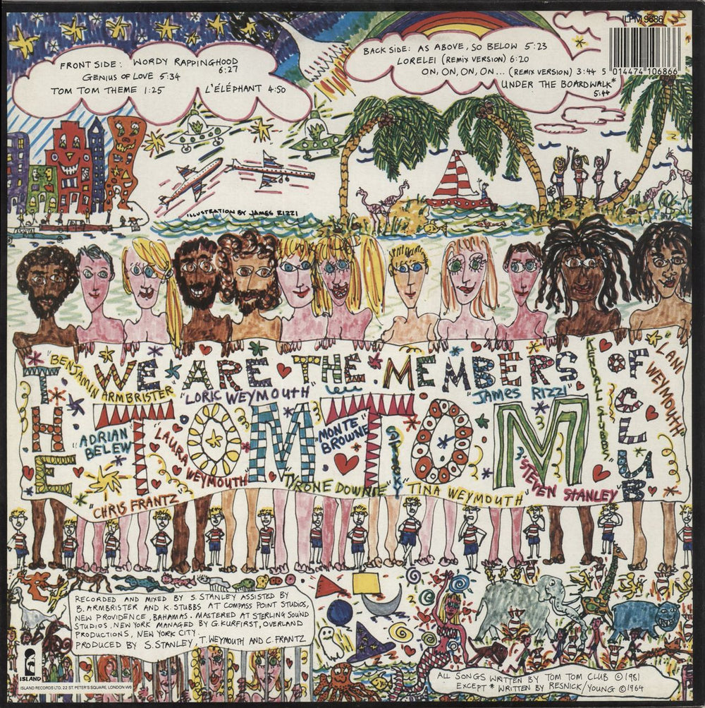 Tom Tom Club Tom Tom Club UK vinyl LP album (LP record) 5014474106866