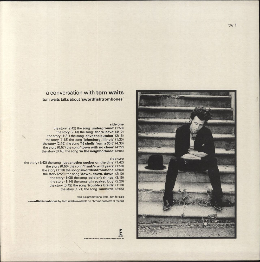 Tom Waits A Conversation With UK Promo vinyl LP album (LP record)