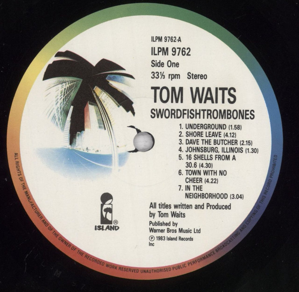 Tom Waits Swordfishtrombones - EX UK vinyl LP album (LP record) TMWLPSW836545