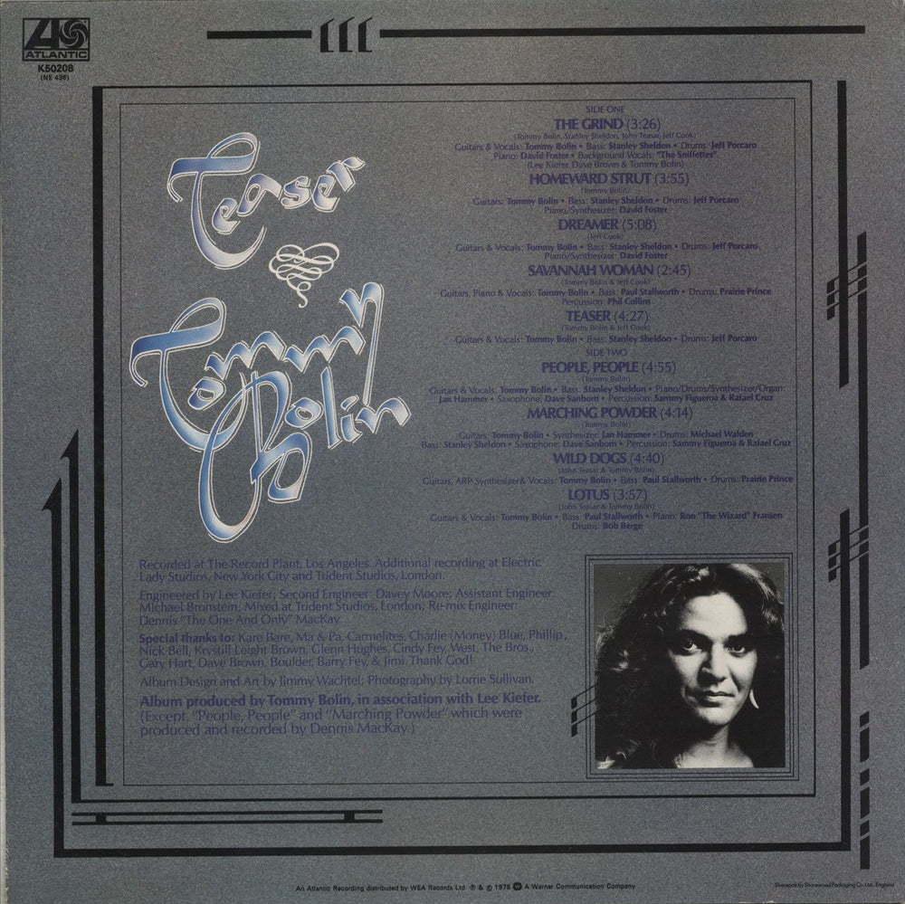 Tommy Bolin Teaser- EX UK vinyl LP album (LP record)
