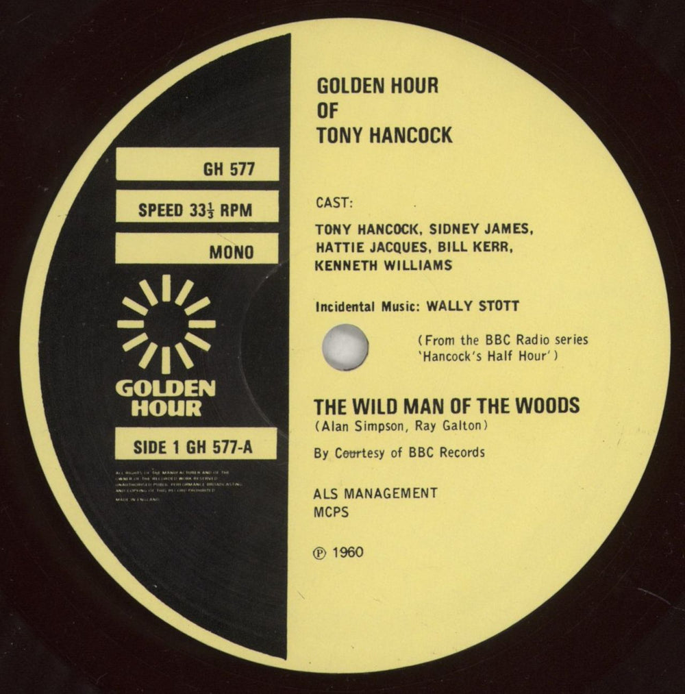 Tony Hancock Golden Hour Of Tony Hancock UK vinyl LP album (LP record) T.HLPGO251085