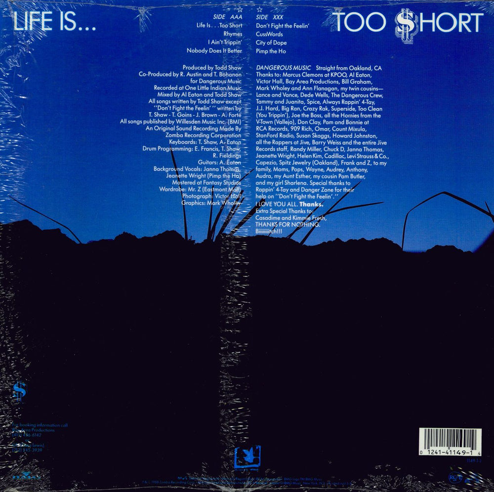 Too Short Life Is...Too $hort - 1st - Open Shrink US vinyl LP album (LP record) 012414114914